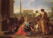 Nicolas Poussin Rest on the Flight into Egypt oil on canvas